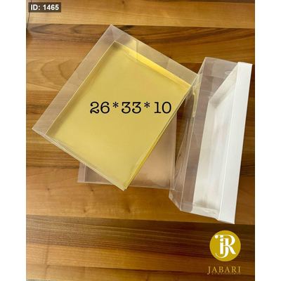 علب تغليف كرتون مع غطاء شفاف حجم 10*33*26