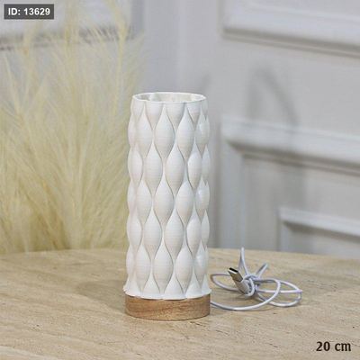سهارة جبص ابيض 20سم شكل بابلز اضاءة شحن EL87/9 =رم3