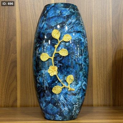 فازة مميز هندي ألمنيوم بيضاوي 43 سم