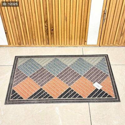 دعسة ارض مستطيل 77*46سم جلد مربعات ملون K159/2 =ك4
