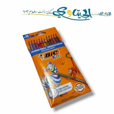 الوان خشب رفيع 12 لون BIC KIDS TROPICOLOR 2