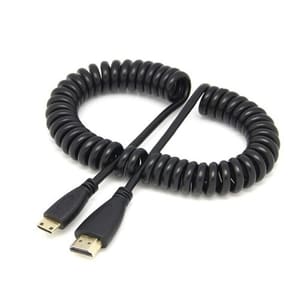 كيبل Mini HDMI Male to HDMI Male Stretch Spring Cable