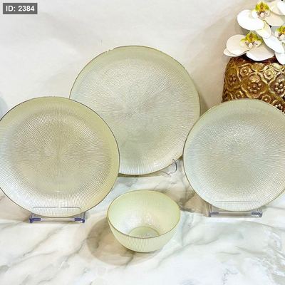 طقم صحون زجاج 24 قطعة