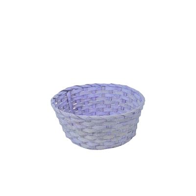 سلة قش دائرية