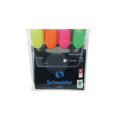 طقم أقلام تحديد هاي الماني لايتر 4 ألوان SCHNEIDER JOB