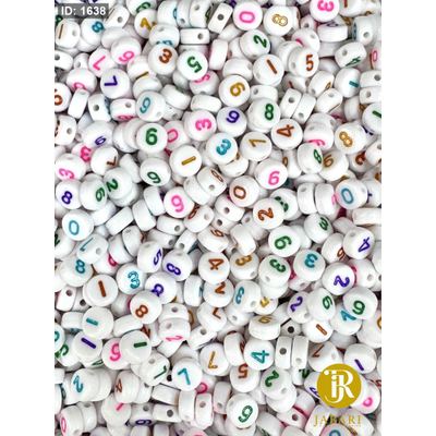 خرز بلاستيك ارقام 6ml