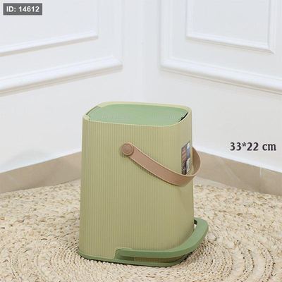 سطل دعسة مربع 22*33سم بلاستك محزز ملون يد جلد EL176/1 =رم6