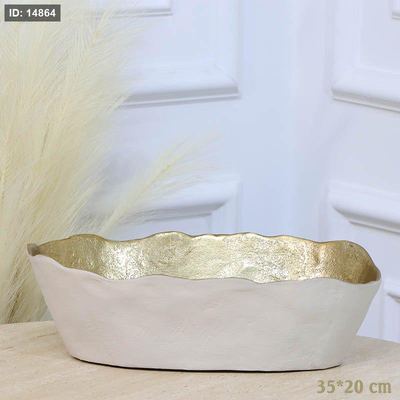جاط فواكة بيضاوي 35*20سم ابيض مشرف WTG-24785B نحاس هندي %ه11