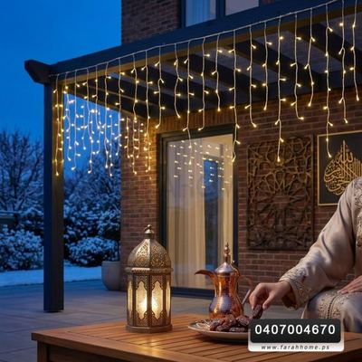 زينه رمضان/ حبلل اضائة شلال مقاس 3 × 1 متر
