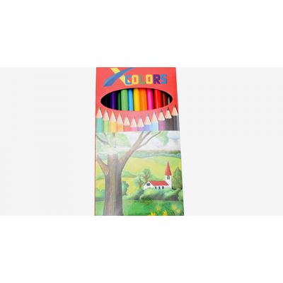 علبة الوان خشب 12 لون  X COLOR