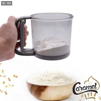 منخل مع مقبض بلاستيكي يدوي على شكل كاسة