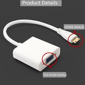 mini hdmi to vga محول