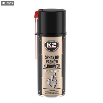 K2 BELT DRESSING 400 ML (ملين ومحسن اداء اقشطة المحرك)