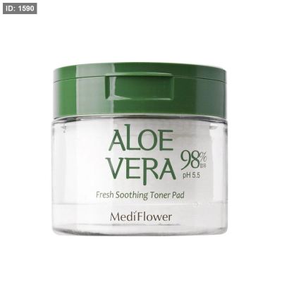 ميدي فلاور تونر باد بالألوفيرا للتهدئة والانتعاش – 60 قطعة MEDI FLOWER ALOE VERA FRESH SOOTHING TONER PAD 60 PCS