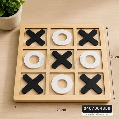 لعبة / تحف ديكور X - O خشب مربع 20 × 20 سم
