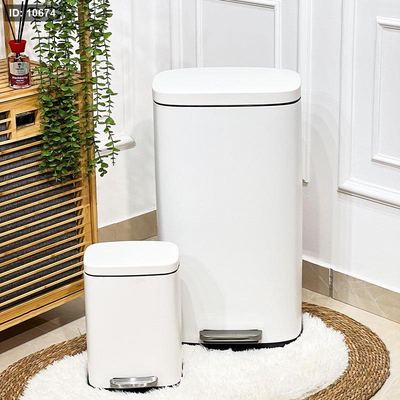 طقم سطل دعسة /2 تنك ابيض مستطيل 30+5 لتر مع دلو QJH1630+1605WH +ط5 A