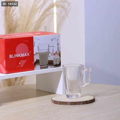 طقم كاسة شاي/6 زجاج سادة KTZB40 فيلا 240مل ++BM2