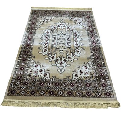 سجاد حرير مقاس 140 × 200 لون بيج سداسي HARER
