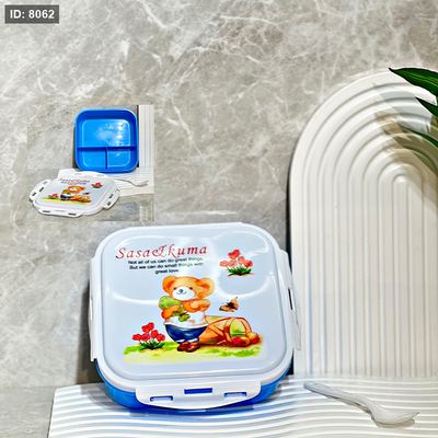 لانش بوكس مربع 3عين بلاستك ملون AC521/39 =ط2