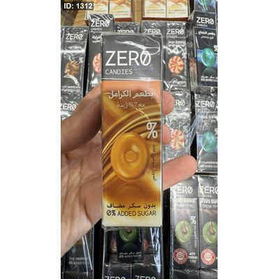 ملبس زيرو zero بطعم الكراميل خالي من السكر وزنه 32غرام