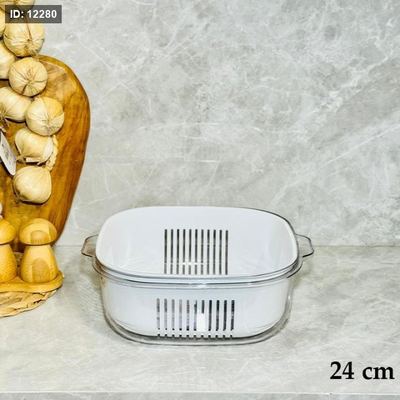 مصفاه مع جاط مربع 24سم بلاستك K94/2 =ك2