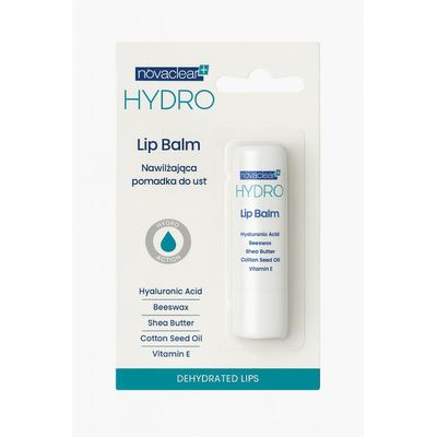 مرطب شفاه Novaclear Hydro العناية المثالية لشفاه جافة ومشققة حمض الهيالورونيك لترطيب مكثف شمع العسل للحماية والنعومة زبد