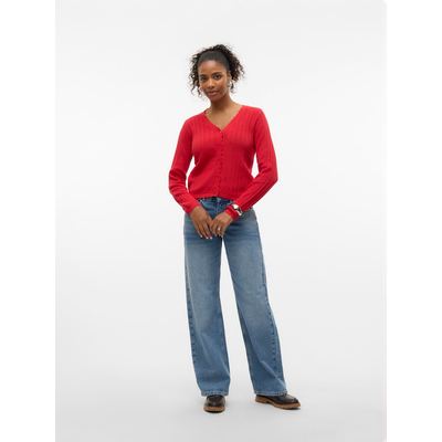 POINTELLE V-NECK CARDIGAN