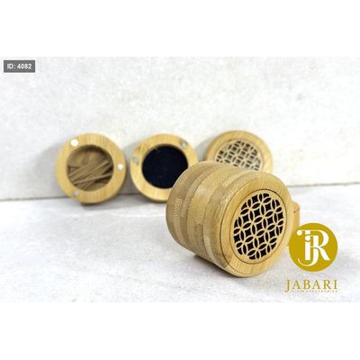 مباخر خشبية اسطوانية ( 3 طبقة ) مع اعواد بخور