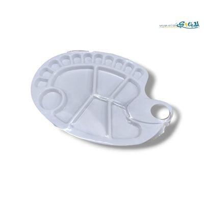 صحن مزج الوان ابيض حجم كبير بلاستيك خميل