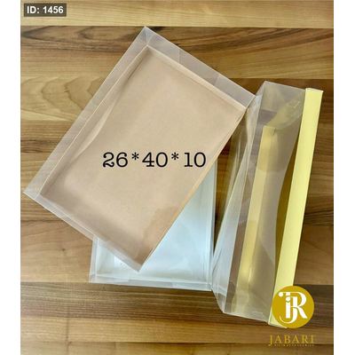 علب تغليف كرتون مع غطاء شفاف حجم 10*40*26