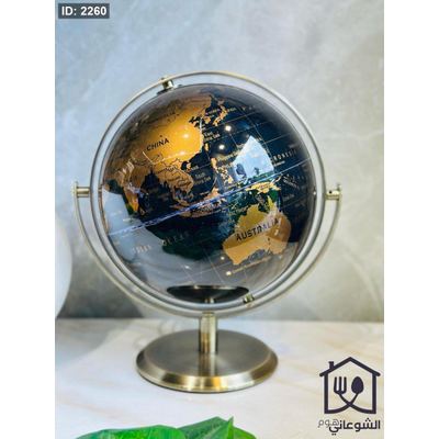 كرة أرضية سوداء معدن