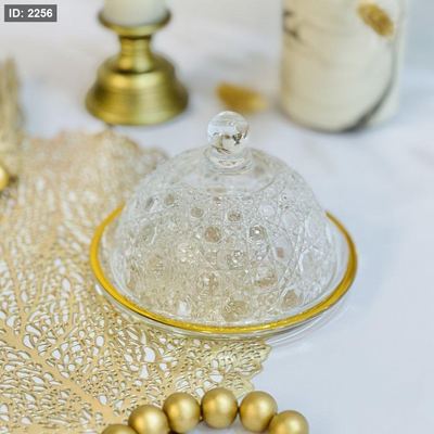 مضيفة زجاج صغير قطر 15 سم