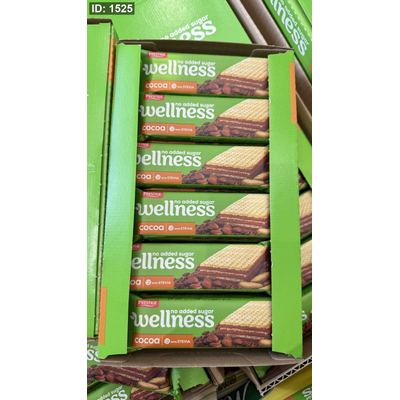 بوكس ويفر (Wellness) بالكاكاو محشي شوكولاته بدون سكر فيه 18 حبة 25غم