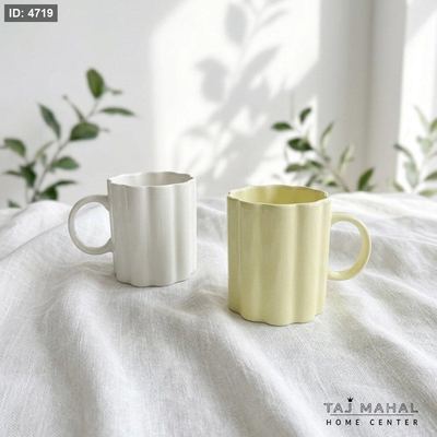 مج سيراميك بتصميم يشبه بتلات الزهور