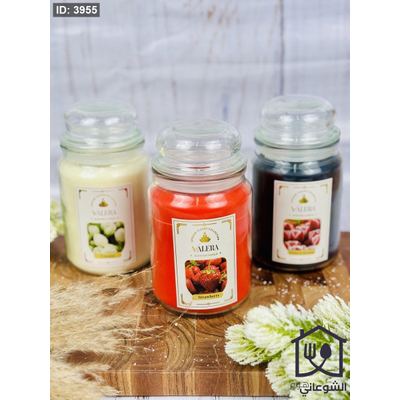 شمعة - شمع عطري زجاج دائري كبير