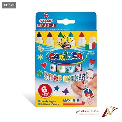 الوان فلوماستر مع ختم 6 لون CARIOCA