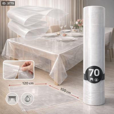 شرشف طاولة استخدام واحد مكون من 70 قطعة كل قطعة عرضض 120cm وطول 100سم