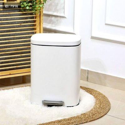 سطل دعسه تنك ابيض مستطيل 12لتر مع دلو QJH1612_WH+ط5A