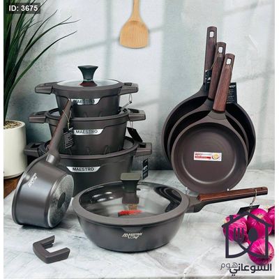طقم طناجر جرانيت MAESTRO Chef – 12 قطعة