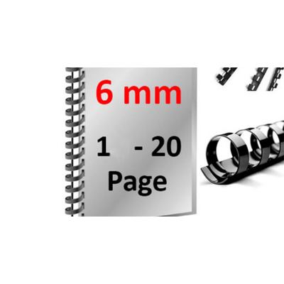 مشط بلاستيك 1-20 ورقة مقاس 6 MM