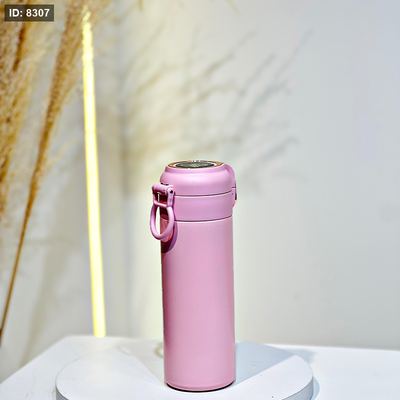 مطرة ستانلس ستيل ملون غطا كبس وجه ساعة رقمية للحرارة SM162/2 =ط3