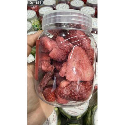فراولة 🍓 مجفف بالتبريد مقرمش خالي من السكر وزنها 100 غرام
