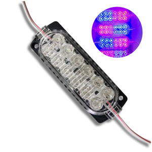 ضوء ستروب LED أحمر وأزرق 12V لجوانب المركبات