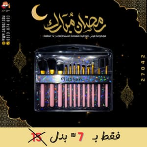 مجموعة فرش احترافية متعددة الاستخدامات 12 قطعة