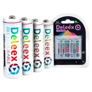 4 بطاريات AA قابلة لإعادة الشحن 1.2 فولت || 3800mAh
