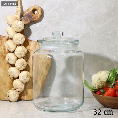 مطربان زجاج 32سم مدور 15لتر غطا كبس ضغط EL130/4 =ط57