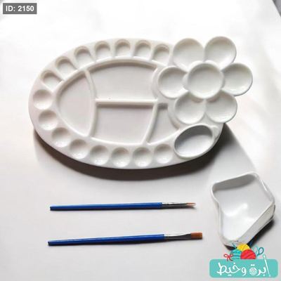 باليت رسم يد وردة مع فراشي