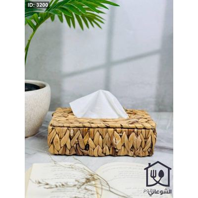 علبة محارم قش منسوج