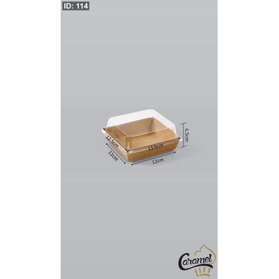 علب كرافت بالشكل المربع مع غطاء شفاف