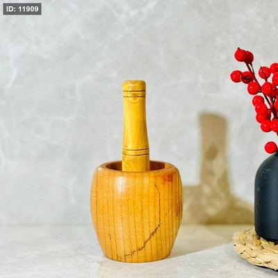 مدق ثوم 9سم خشب بامبو K141/17 كيس شبك =VGR3